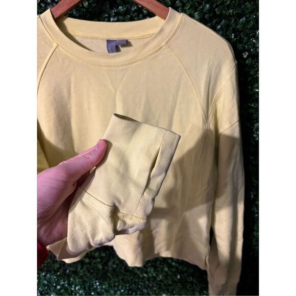 Sweaty Betty Cropped Yellow Long Sleeve Crewneck Size Small - Picture 3 of 4